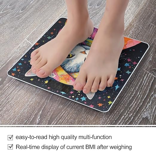 Wearing A Headscarf Scale for Body Weight Accurate Digital Bathroom Scale Toughened Glass High Precision Scales Smart Weight Scales with Large LCD Backlight Display Weighing Machine