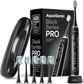 Aquasonic Black Series PRO – Ultra-Whitening Electric Toothbrush – 5 Modes &amp Smart Timers – Premium Travel Case &amp 6 Proflex Brush Heads – ADA Accepted Toothbrush