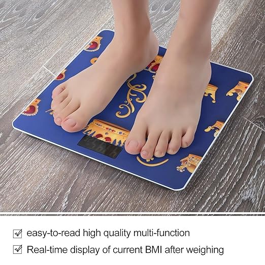 Energy Saving Scale Bathroom Weighing Scale Smart Scale for Body Weight Digital Purple Blue Gold Royal Crown