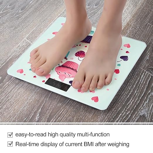 Cupcake Candy Hearts Sweet Scale for Body Weight Smart Scales Digital Bathroom Scale High Precision Weighing Scales with Large Display Weighing Machine for People