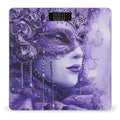 Purple Gradient Texture Bathroom Scale for Body Weight LCD Display Digital Bathroom Scale Tempered Glass Bathroom Weight Scales Fashion Smart Scales for Home Bedroom 400 Lb