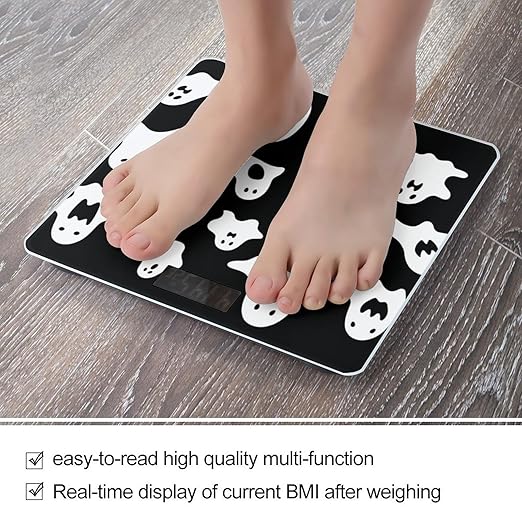 Halloween Goth Scale for Body Weight High Precision Digital Weight Scales with LCD Display Anti-Slip Sturdy Slim Tempered Glass Bathroom Scale for Home Use