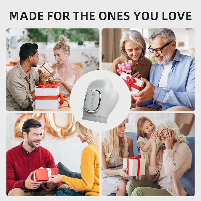 2026 NEW Smart Hand Massager with Heat and Compression – 3 Modes 5 Intensities Wireless Air Pressure for Arthritis &amp Hand Pain Relief – Portable for Home Office Travel – Ideal Wellness Gift