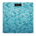 Blue Waves Squama Mermaid Scale Bathroom Scale for Body Weight LCD Display Digital Bathroom Scale Tempered Glass Bathroom Weight Scales Fashion Smart Scales for Home Bedroom 400 Lb