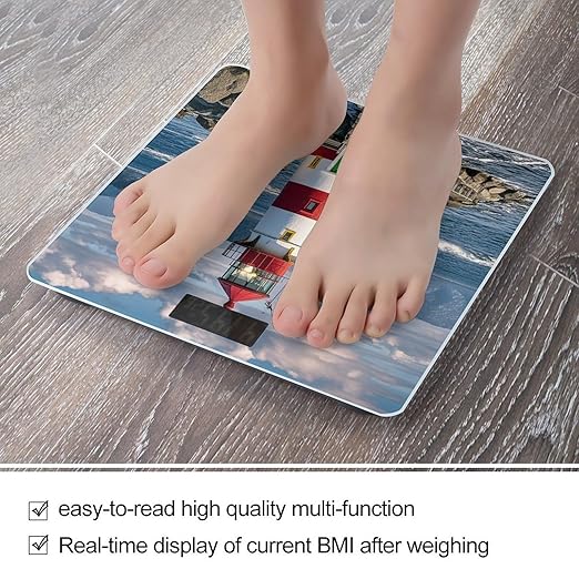 Santa Claus Lighthouse Scale for Body Weight Smart Scales Digital Bathroom Scale High Precision Weighing Scales with Large Display Weighing Machine for People