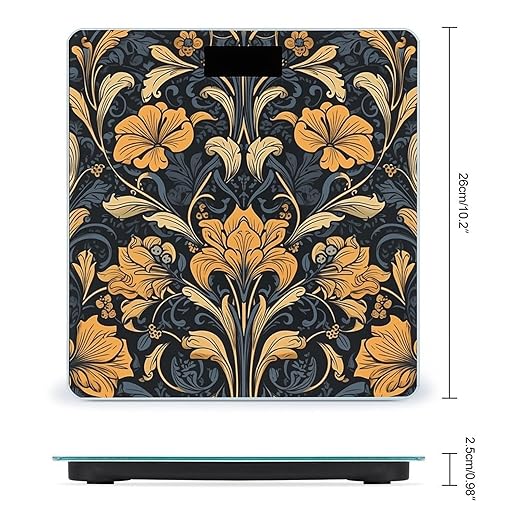 Old Style Flowers Scale for Body Weight Digital Bathroom Scale Accurate Smart Weight Scales with Large Display Weighing Machine High Precision Scales