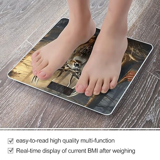 Deer Hunting Season Bathroom Scale for Body Weight 400 Lb Weight Scale with High Precision Sensors Tempered Glass Highly Accurate Digital Weighing Machine for People