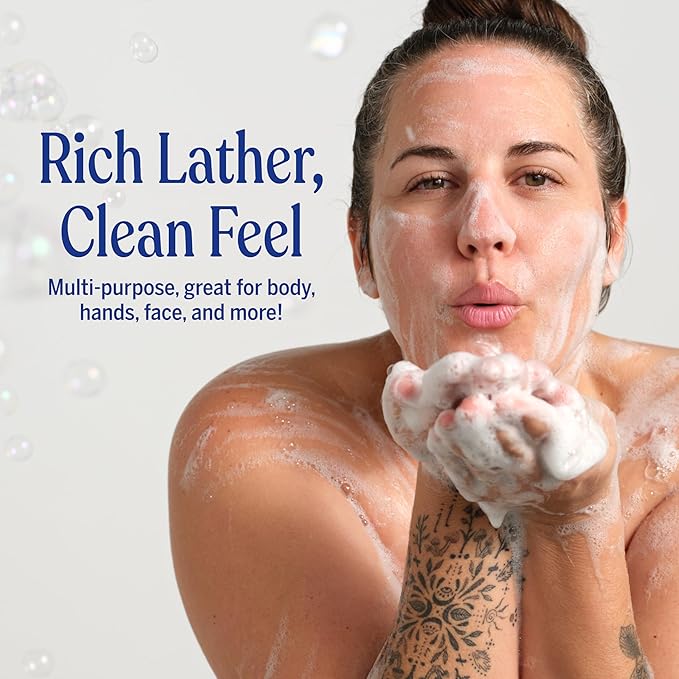 Dr. Bronner's Pure-Castile Magic Liquid Soap (Almond 32 Ounce 2-Pack)- Made with Regenerative Organic Certified Oils 18-in1 Uses: Face Hair Hand &amp Body Soap Laundry Pets- Concentrated Vega