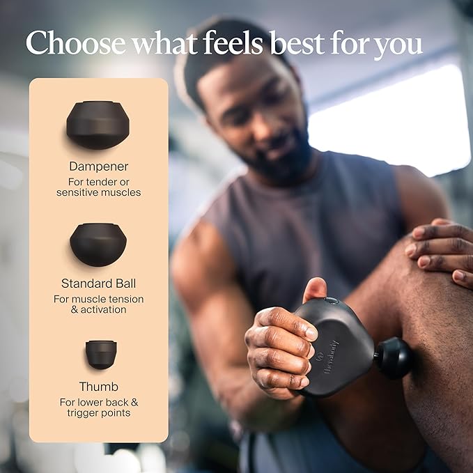 TheraGun Mini (3rd Generation) by Therabody – Ultra-Portable Massage Gun and Travel Essential for Fast Effective Pain and Tension Relief Anywhere (Black)