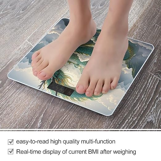 Digital Bathroom Scale for Body Weight Scale with Bright LCD Display High Accuracy Step-On Technology Auto On/Off Qinglong Digital Scales 400 Lbs /180kg