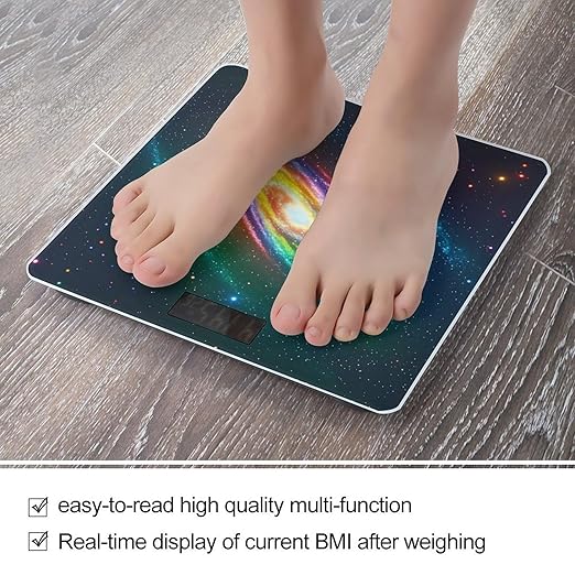 Colorful Starry Sky Smart Scale for Body Weight Accurate Bathroom Scale with LED Display Digital Weight Scales Weighing Machine High Precision Scales for Bath Home