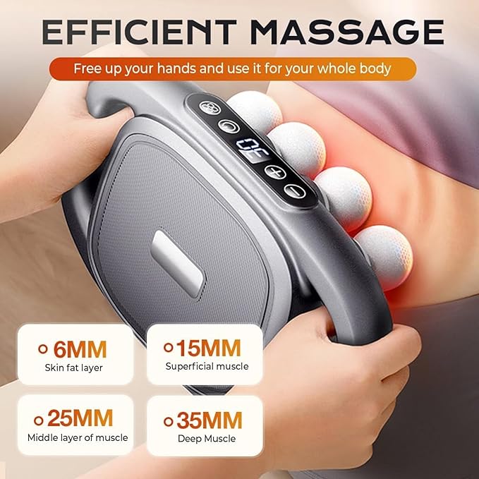 16 Head Massage Gun Deep Tissue - 2026 Upgraded 16-Drive Back Muscle Massager with 3 Modes &amp 30 Intensities Portable Muscle Massager for Buttocks Muscles Pain Relief Waist Back Neck