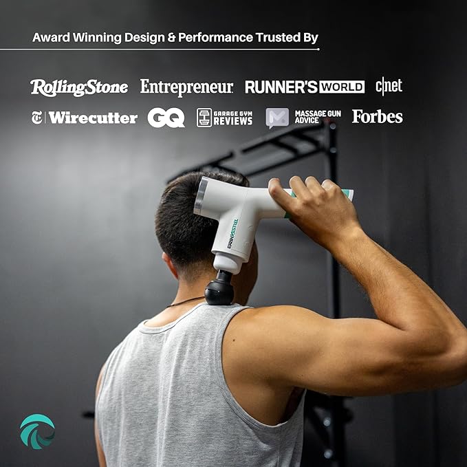 Ekrin Athletics White Kestrel Percussive Massager - Enhanced Precision &amp Comfort for Elite Muscle Recovery &amp Wellness - Relieve Sore Muscles and Stiffness