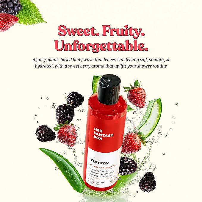 Her Fantasy Box Yummy | Vegan Feminine Shower Gel - 3 Pack