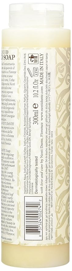 Nesti Dante Luxury Gold Soap 60th Anniversary Bath &amp Shower Gel 10.2oz/300ml