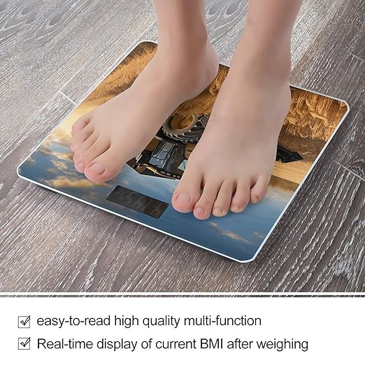 Farm Tractor Harvest Scale for Body Weight Accurate Digital Bathroom Scale Toughened Glass High Precision Scales Smart Weight Scales with Large LCD Backlight Display Weighing Machine