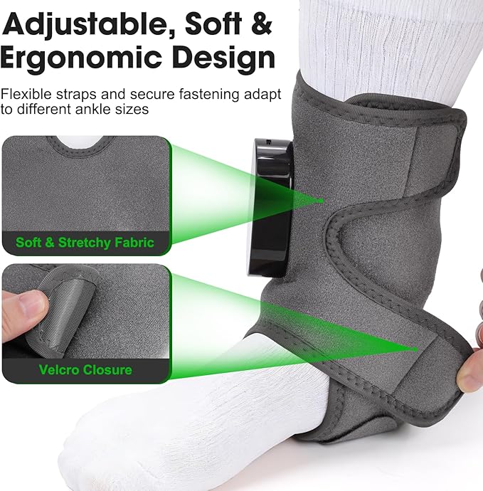 2 Pack Cordless Ankle and Foot Massager Ankle Massager for Pain Relief Feet Massager Ankles Heating Pad Foot Heating Pad Heating Pads for Ankles Feet Pain Relief Grey