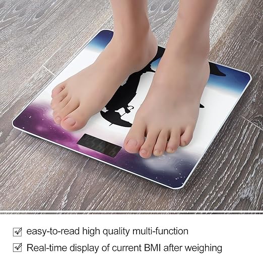 Anime Lovers Silhouette Bathroom ScaleHighly Accurate Digital Weighing Machine for People Bright LED Display Weight Scale for The Aldult Home Use