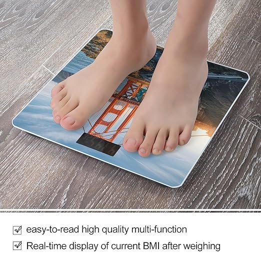 Golden Gate Bridge Scale for Body Weight Smart Scales Digital Bathroom Scale High Precision Weighing Scales with Large Display Weighing Machine for People