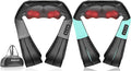 Nekteck 2 Piece Shiatsu Neck and Back Massager with Soothing Heat and One Storage Bag