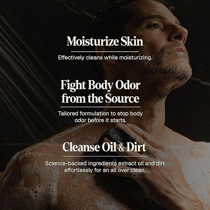 Black Wolf 2-Pack Moisturizing Body Wash Bundle - Mens Hydrating Bodywash for Dry Dehydrated &amp Sensitive Skin - Hyaluronic Acid Aloe Vera &amp Jojoba Oil Body Cleanser Help Remove Oil &amp D