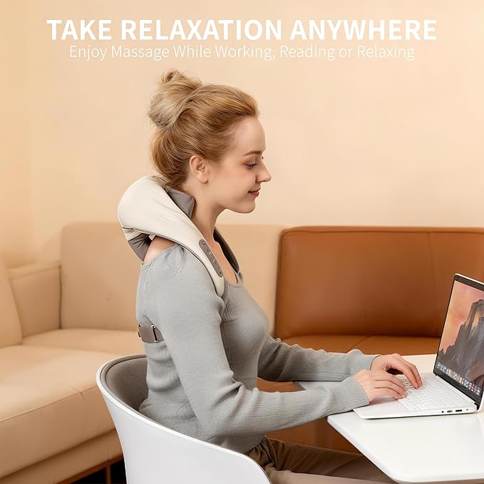 Breo N5 Mini Neck Massager with Heat Electric Massager for Neck and Shoulder Deep Massage at Home Muscle Relaxation Gifts