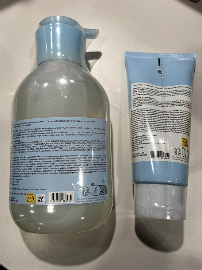 Illiyoon ATO Soothing Gel 5.91 Fl Oz with ATO Top To Toe Wash 16.9 Fl Oz