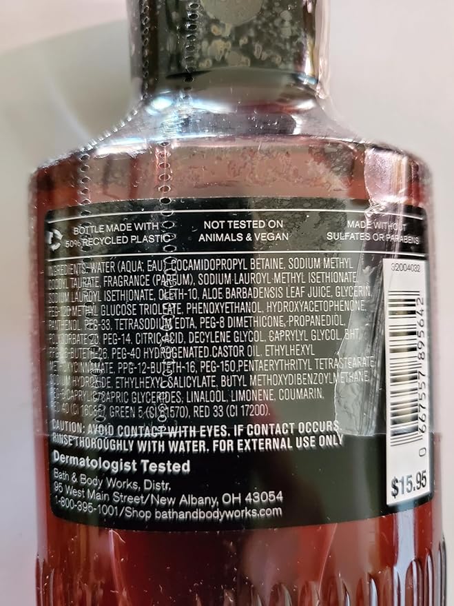 Bath &amp Body Works Men's Bourbon 3-in-1 Hair Face &amp Body Wash Shower Gel and Body Cream 2 Piece Set