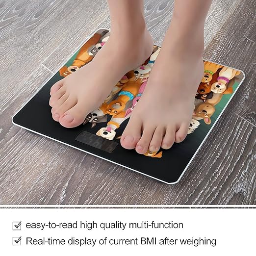 Dogs Scale for Body Weight Accurate Digital Bathroom Scale Toughened Glass High Precision Scales Smart Weight Scales with Large LCD Backlight Display Weighing Machine