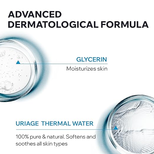 Uriage Extra-rich Dermatological Face &amp Body Wash for Sensitive Skin Preserves the Hydrolipidic Film of the Skin Fresh Foaming Body Cleanser Paraben &amp Soap-Free Physiological pH