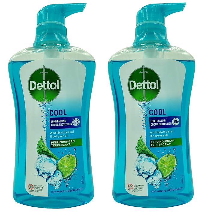 Dettol Anti Bacterial pH-Balanced Body Wash Cool 21.1 Oz/625 Ml (Pack of 2)