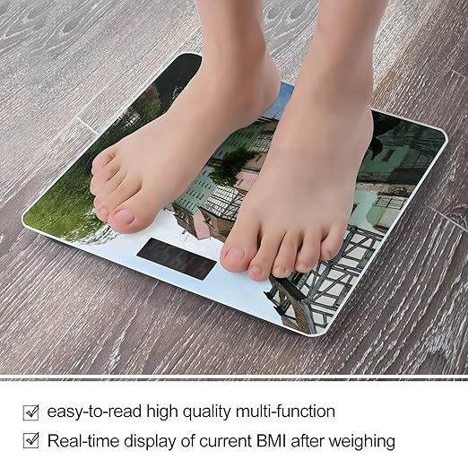 Colmar Smart Scale for Body Weight Digital Bathroom Scale Toughened Glass Weight Scale with Large LCD Backlight Display High Precision Scales Weighing Machine