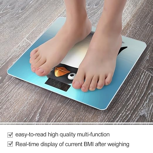 Cute Penguin Bathroom ScaleHighly Accurate Digital Weighing Machine for People Bright LED Display Weight Scale for The Aldult Home Use