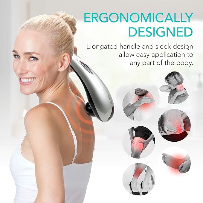 Daiwa Felicity Tapping Pro - Handheld Deep Tissue Back Neck Shoulder Leg Calf Muscle Massager with Extension Handle - FSA HSA Eligible