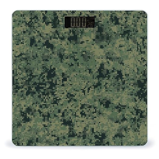 Green Army Digital Camouflage Smart Scale for Body Weight Accurate Bathroom Scale with LED Display Digital Weight Scales Weighing Machine High Precision Scales for Bath Home