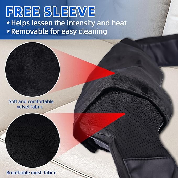 Joyset Shiatsu Neck and Back Massager with HeatElectric Shoulder Massager3D Kneading Massage with Cloth Cover Easy to Clean Best Gift for Men Women Parents (Black1+Handbag)