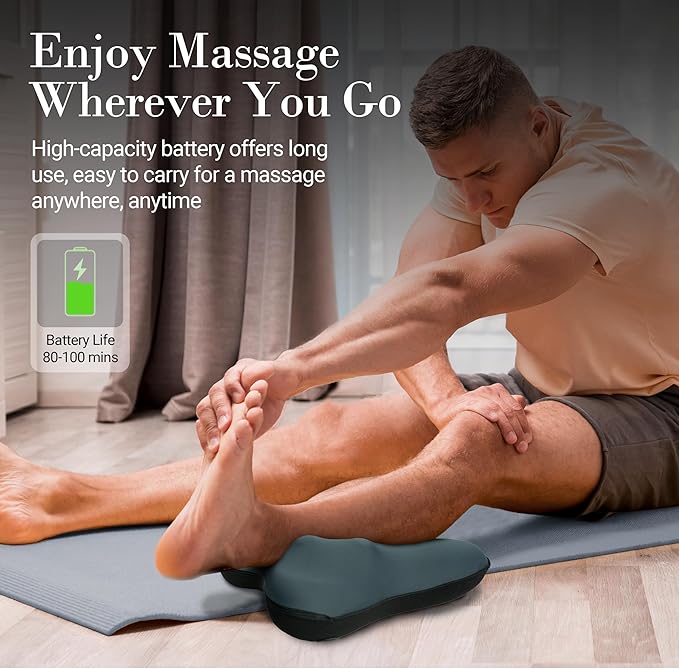 Cordless Back Massager FSA Eligible HSA Shiatsu Neck Massager with Heat for Muscle Pain Relief Kneading Massage Pillow for Neck Back Shoulder Birthday Day Gifts for Women Men