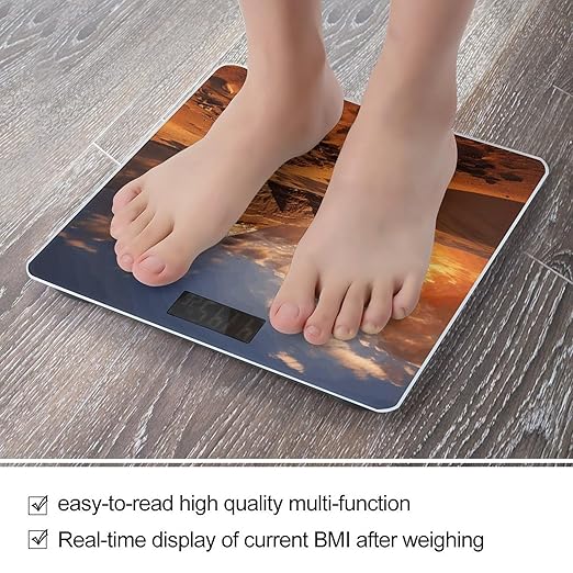 Egyptian Pyramids Scale for Body Weight Accurate Digital Bathroom Scale Toughened Glass High Precision Scales Smart Weight Scales with Large LCD Backlight Display Weighing Machine