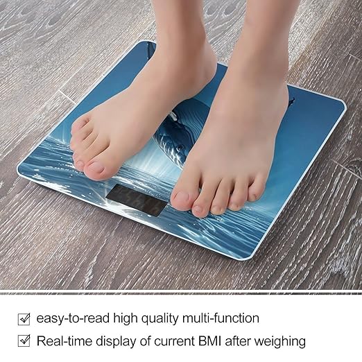 Swimming Fish Png Scale for Body Weight Digital Bathroom Scale Accurate Smart Weight Scales with Large Display Weighing Machine High Precision Scales