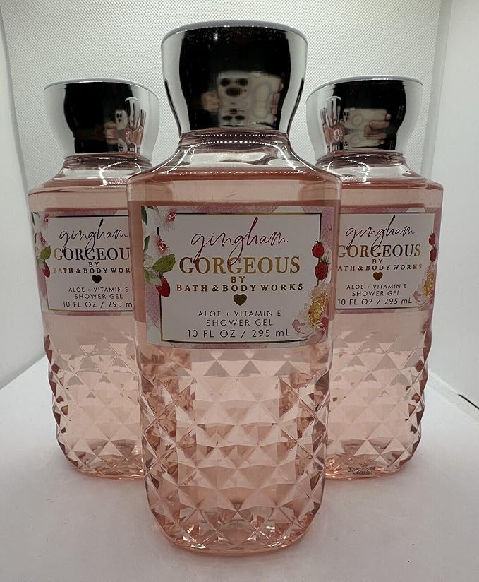 3 GINGHAM GORGEOUS bath &amp Body Wash Shower Gel 10 oz