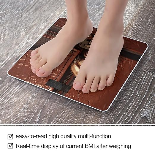 Sloth on Zipper Bathroom Scale for Body Weight LCD Display Digital Bathroom Scale Tempered Glass Bathroom Weight Scales Fashion Smart Scales for Home Bedroom 400 Lb