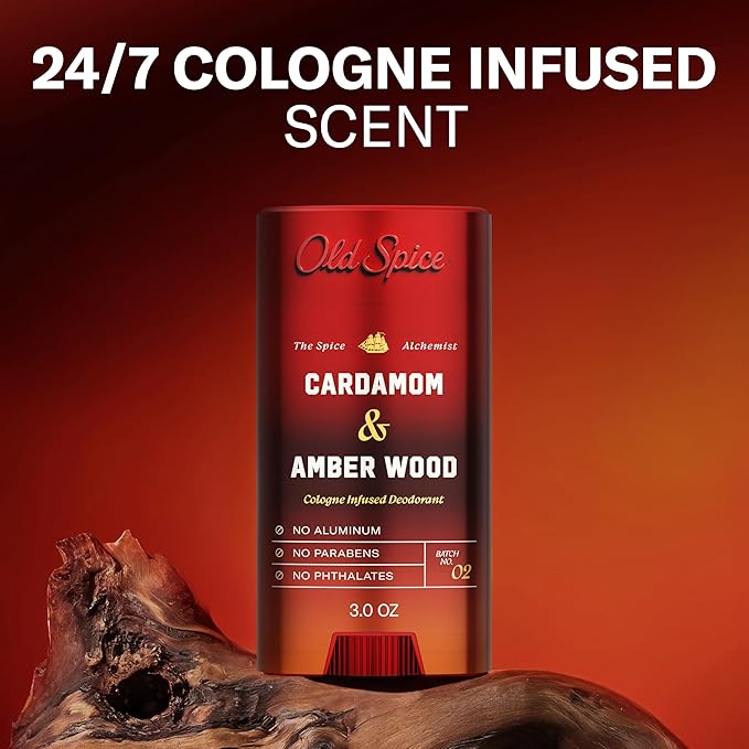 Old Spice Alchemist Collection Body Wash + Aluminum Free Deodorant Bundle for Men Cardamom + Amber Wood Scent 24/7 Cologne Infused Scent No Trade Off Formula 20 oz &amp 3 oz (Pack of 2)