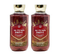 Bath &amp Body Works AUTUMN DRIVE Aloe + Vitamin E Shower Gel 2 Pack Bundle - 10 fl oz / 295 mL each