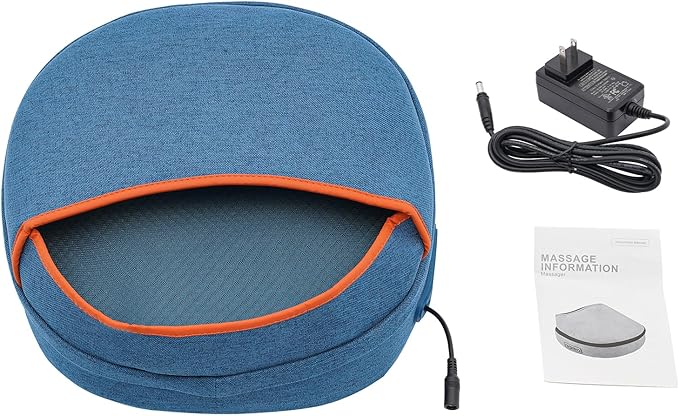 Foot MassagerFoot Massager Machine Foot Massager Machine with HeatDeep Shiatsu KneadingDelivers ReliefAdjustable Intensity Multi-Level Settings (Blue)