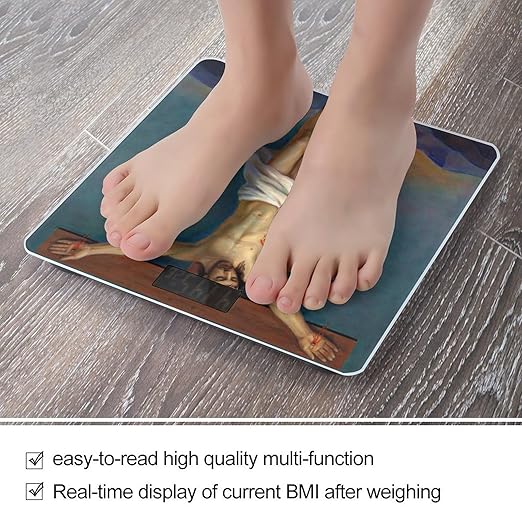 Jesus Christ On The Cross Smart Square Scale with Digital Display for Bathroom Scale