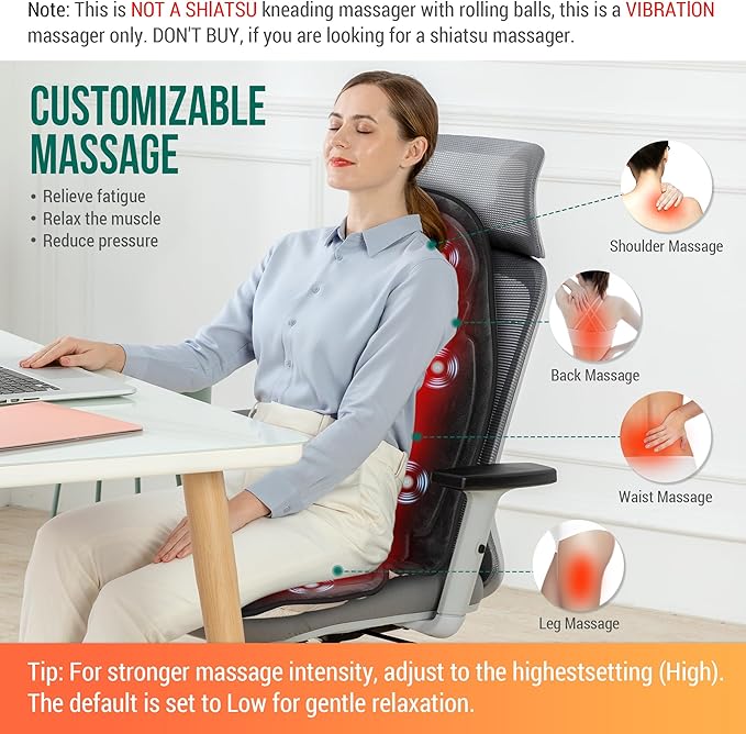 Snailax Back Massager and Neck Massager Bundle