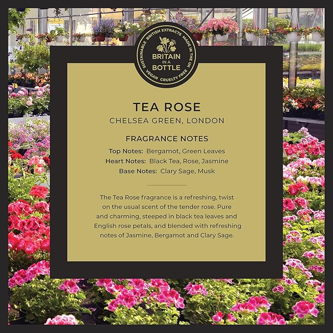 Noble Isle Tea Rose Bath &amp Shower Gel | Luxury Body Wash for Women with Fine British Fragrance Oils | Vegan Body Wash &amp Paraben Free Body Wash (8.45 oz)
