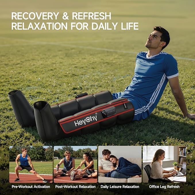Cordless Leg Recovery Boots Air Compression Massager System with Sequential Therapy - 5 Pressure Levels for Fast Muscle Recovery Pain Relief &amp Circulation - for Athletes Home Use (Small)
