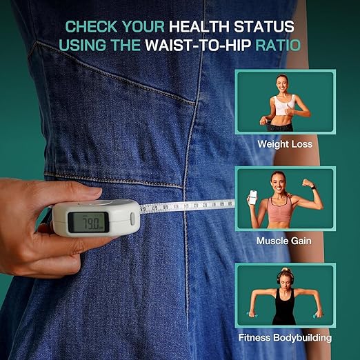 Smart Body Weight Scale &amp Digital Body Measuring Tape Set – Bluetooth Body Composition Analyzer Smart Tape Measure with App BMI Body Fat Muscle Mass 400lb Digital Bathroom Scale