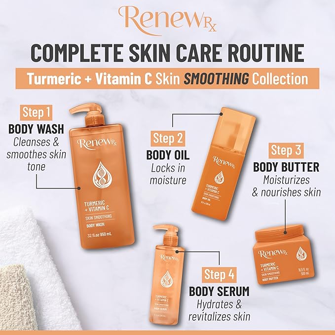Turmeric + Vitamin C Radiating Body Wash – Hydrating Radiance-Boosting Skin Care Vegan Skin Care 32 fl oz